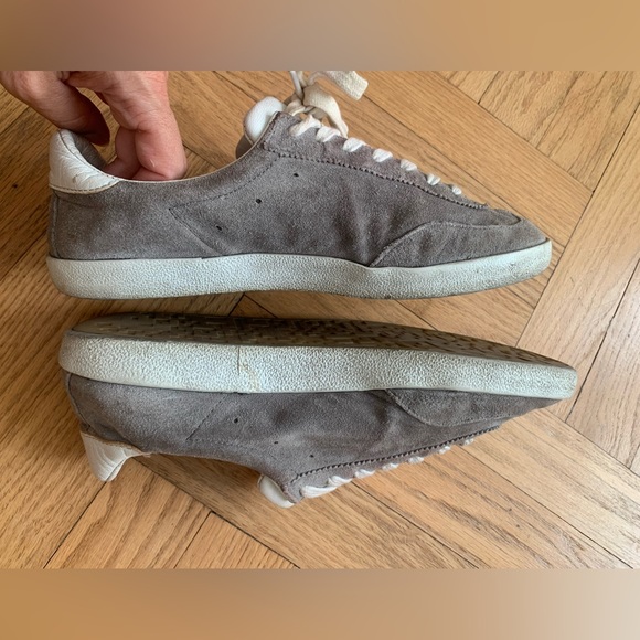 Zara - Grey Leather Sneakers - size 8/39 - Picture 9 of 12